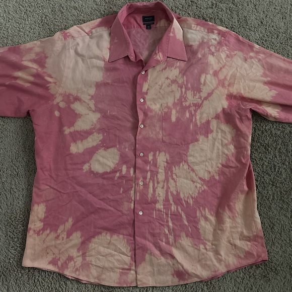 Pink Tie Dye Button Up Shirt - Picture 6 of 8